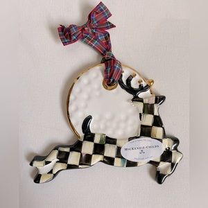 Courtly Check Stag Reindeer Ornament